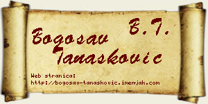 Bogosav Tanasković vizit kartica